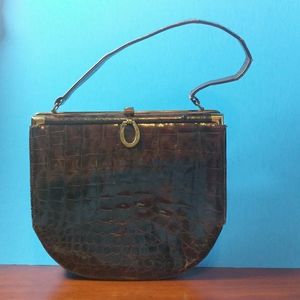 Vintage 1940's Deitsch Alligator handbag